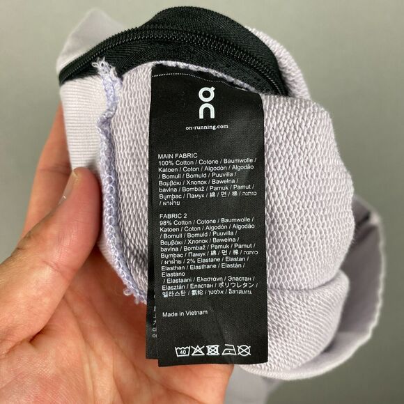 On-Running Womens Medium Cotton Crew Neck Cropped Boxy Sweatshirt Lilac Purple - Picture 6 of 6